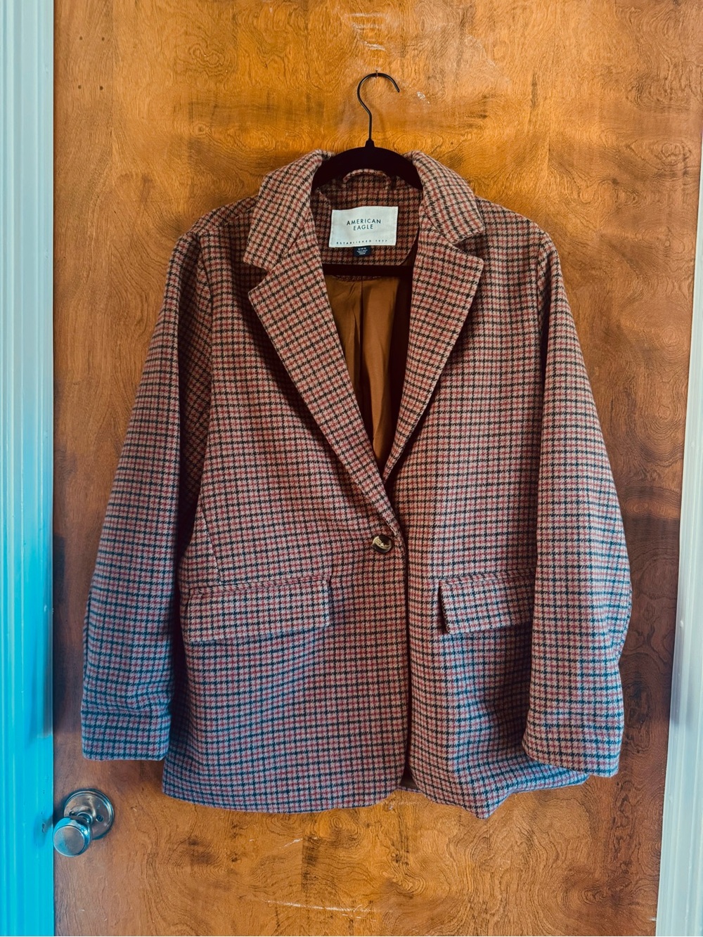 American Eagle Outfitters Plaid Blazer